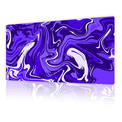 Image of Saco XXL Gaming Mouse Pad for PC - Large Desk Mat 900x400x3mm, Extended Non-Slip Rubber Base, Waterproof Surface, Fluid Design, Big Keyboard Mouse Pad for Office & Home Setup