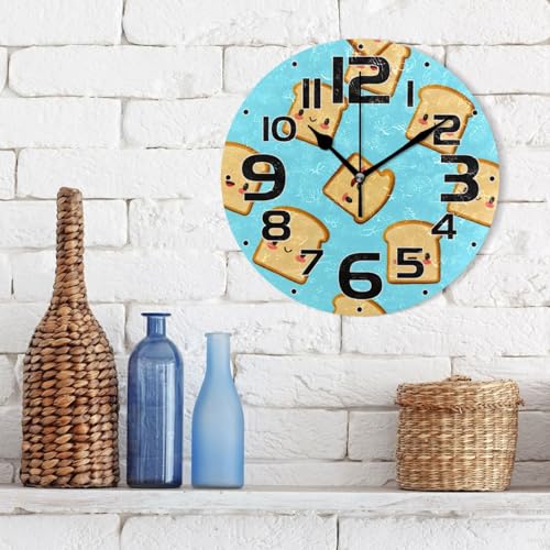 Reloj de pared redondo silencioso de 10 pulgadas miniatura 3