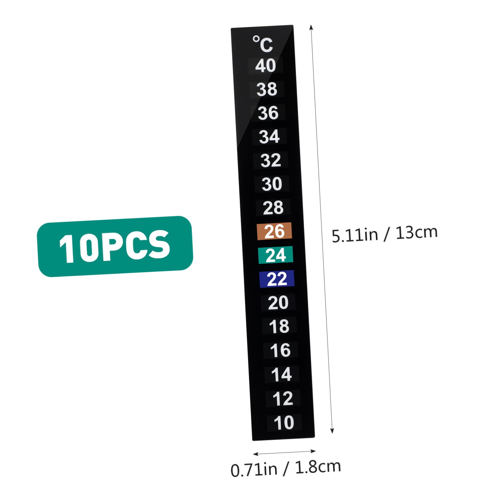 Hohopeti LCD Kitchen Thermometer -on Thermometer Strip Easy to Read Temperature in Celsius Perfect for Home Aquarium