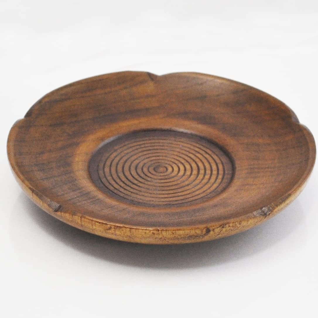Plum-Shaped Wooden Tea Coaster