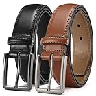 CHAOREN Leather Belts for Men - 1 3/8" Dress Belts Men - Considerate Gift for Work Business Casual Jeans