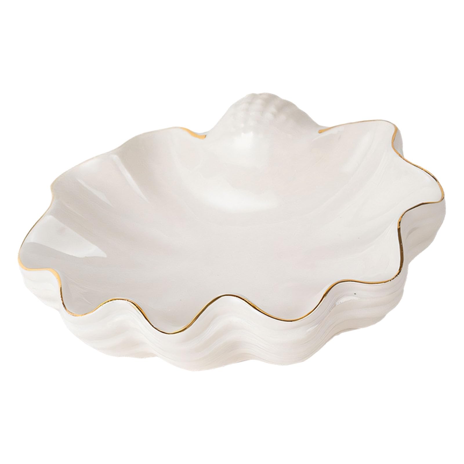 LWHZOFR Ceramic Trinket Dish, Irregular Jewellery Tray, Ring Holder Dish, Trinket Tray for Earrings, Necklaces, Multipurpose Rings Plate for Necklace Bracelet Earring Storage