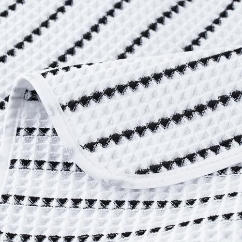 Image of POLYTE 430 GSM Microfiber Lint Free Washcloth Face Towel, 13 x 13 in, 4 Pack (Waffle Weave)