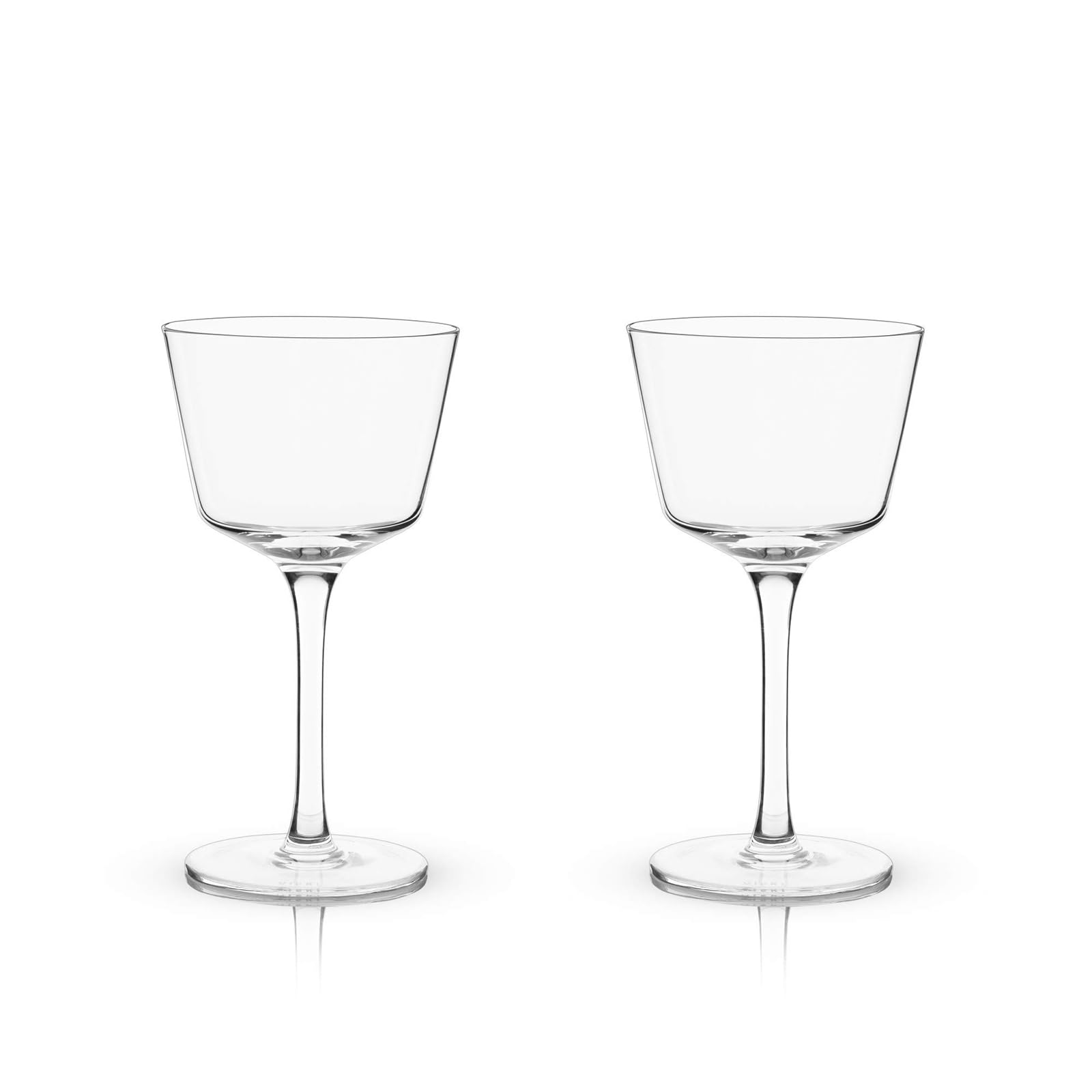 THE WHITE SHOP2 PCS Glasses, Stemmed Drinkware, Premium Crystal Cocktail Glasses, Cocktail Coupe Glasses, Home and Bar Glass cups, Set of 2, 6oz