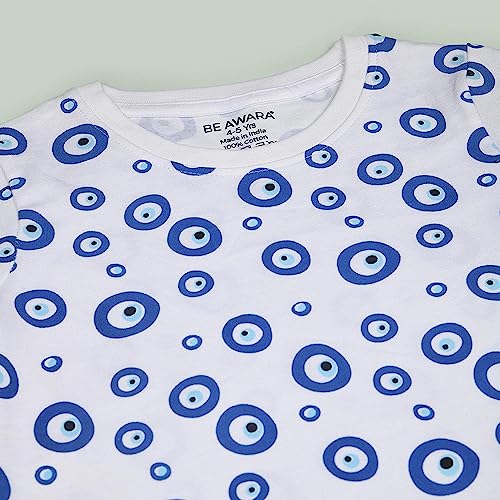 Image of Be Awara Round Neck Half Sleeves 100% Cotton Printed T-Shirt Kids, Comfortable Tshirts for Kids with Cool Prints, Everyday Casual Wear for Boys & Girls, Unisex