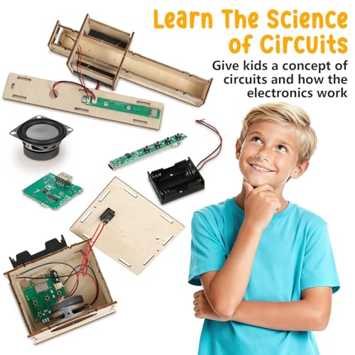 Stem Projects Karaoke Machine Toys for Boys Age 8-12 12-14 Science Kit Building Own Bluetooth Speaker & Microphone DIY Electronics Kit for Kids Kid 9-12 Boy Toys Birthday Gift 8 9 10 11 13 Teen Girl - Image 5
