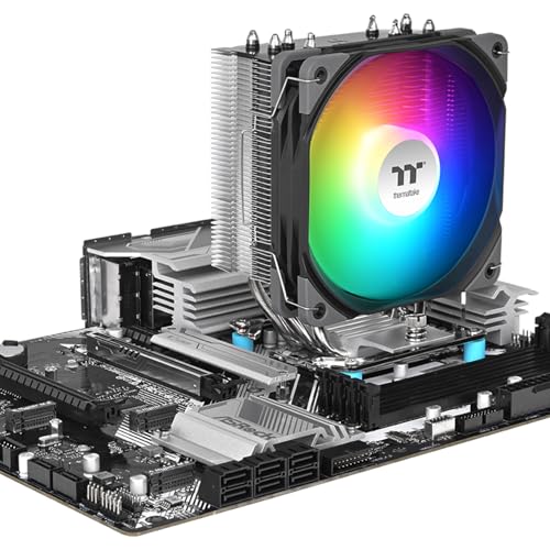 Image of Thermaltake UX400 ARGB CPU Cooler; 4xO6mm Copper Heatpipes; 120mm PWM Fan; 700~1800 RPM; Intel /AMD Compatible; Single Tower; 240W TDP; Black; CL-P142-AL12SW-A