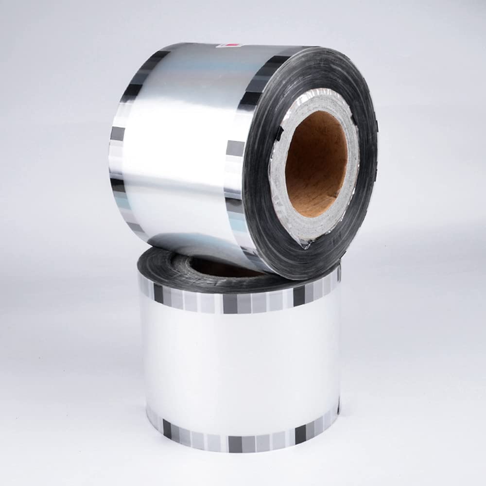 Rouleau de film d'étanchéité pour tasse de thé - Impression claire - Matériau sain - 3000 tasses - 95 mm - Pour thé Boba et thé aux bulles et thé au lait PP et papier PE