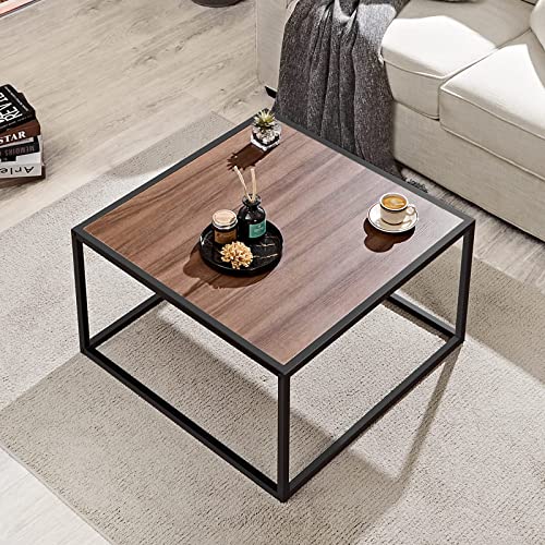 SAYGOER Table basse carrée en noyer Cover