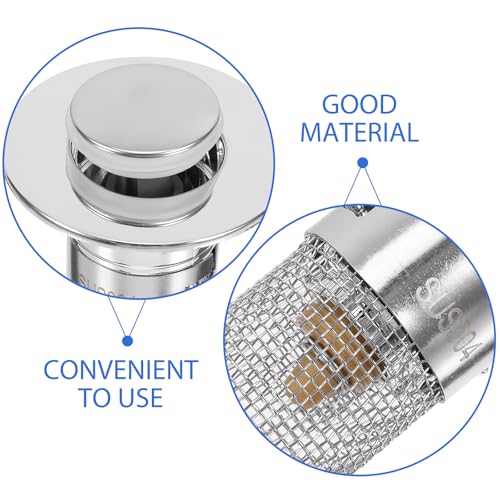 Tapón para lavabo de baño con colador 2.87 pulg ABS pack 2 miniatura 6