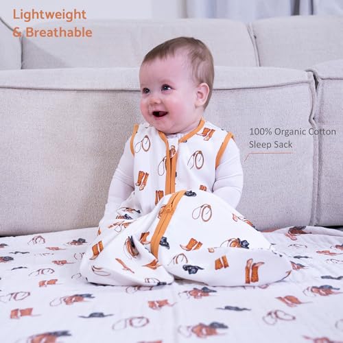 Image of LollyBanks Sleep Sack, 100% Cotton Neutral Baby Sacks, 0.5 TOG Sleep Sacks Lightweight with 2-Way Zipper