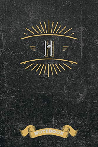 Notebook Vintage style Monogram Initial Letter H: Vintage lover 6" x 9" Notebook/Journal,120 lined pages, White