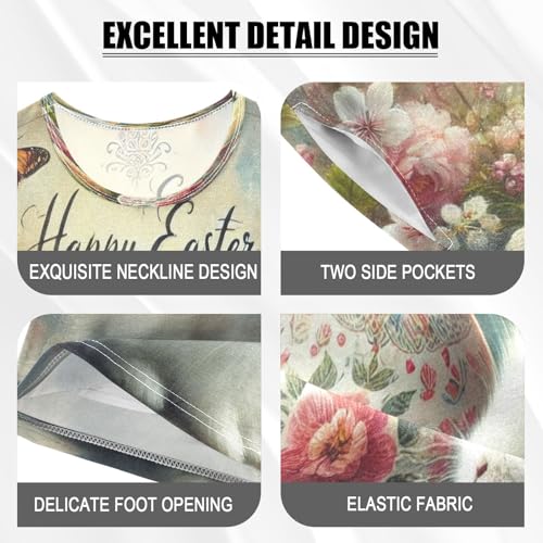 Rabbit Easter Pinkish White Pajama Set Short Sleeve PJS 2 Piece Summer Pajamas Shorts Sets Cotton 5Y4