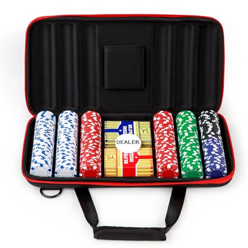 SPECTACE Maletin Poker - 300 Fichas de Poker de 11,5g - Poker Set, Poker Maletin, Kit Poker, Poker...
