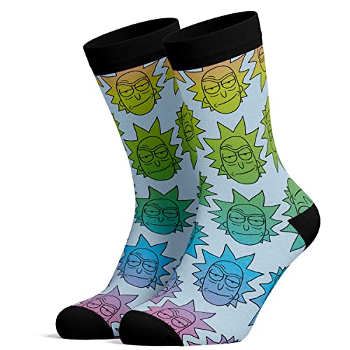 Personalaizer Calcetín unisex de Rick and Morty sin costuras y tejido Airsoft con diseño Rick...
