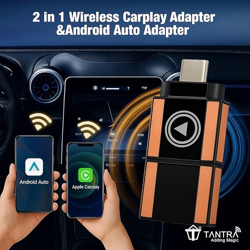 Image of Tantra Wireless CarPlay & Android Auto Converter | Smart Dongle with Wi-Fi & Google Play Access
