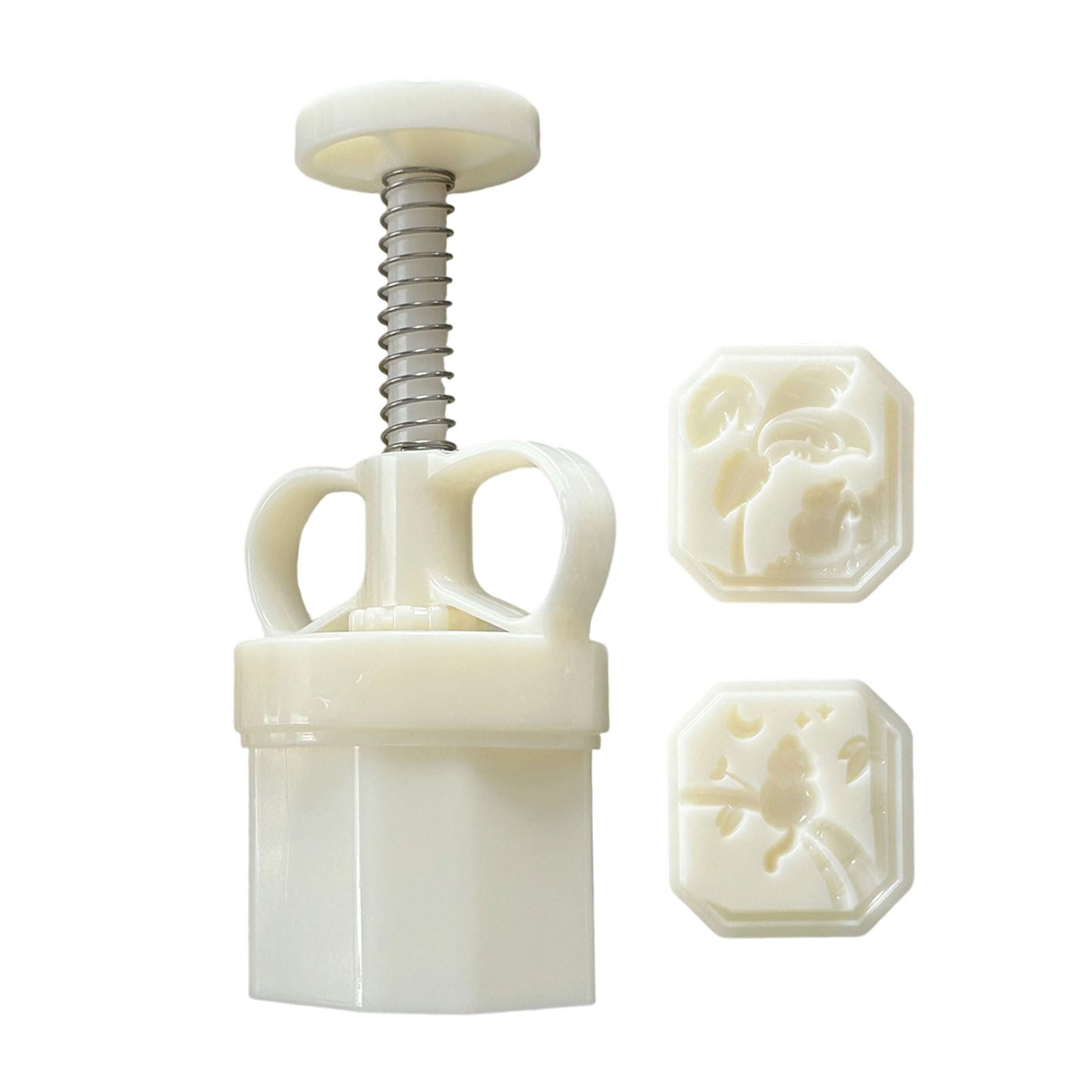 TFAOYS Dual-Design Press Mold Handheld Embosser for Artistic Festival Baking & Pastry Crafting Autumn Festival Beginner Baking Portable Cake Molds Holiday Dessert Molds