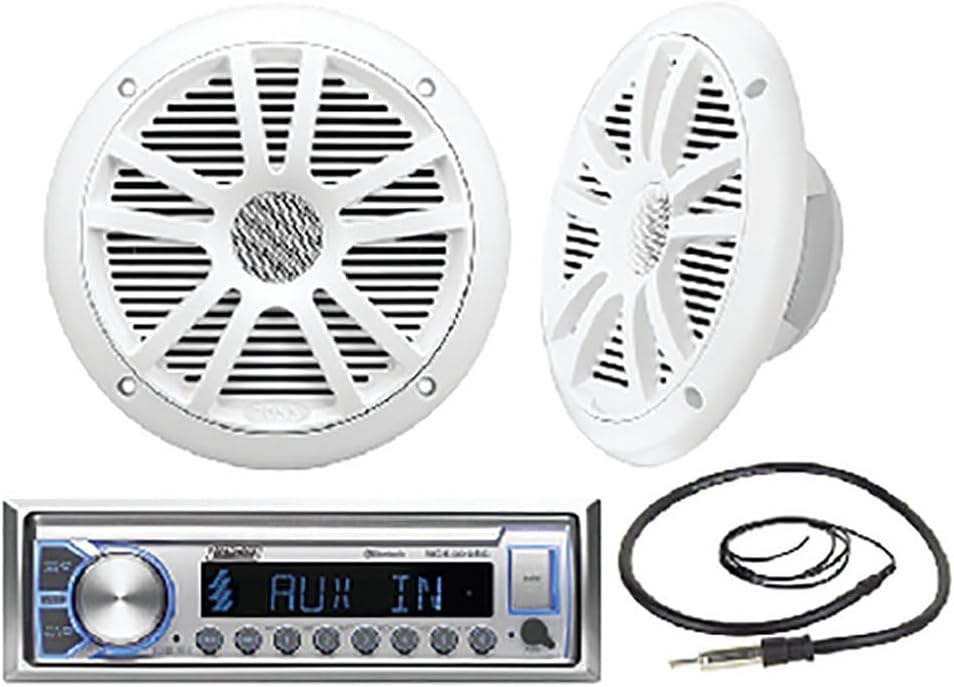 Seachoice Stereo/Radio, AM/FM/WMA/Bluetooth/USB, 2 Speakers