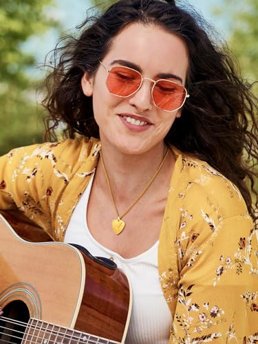 U7 Guitar Pick Necklace 18k Gold Plated Wheat Rope Chain Cool Plate Tag Pendant for Men Music Gift - Thumbnail 3
