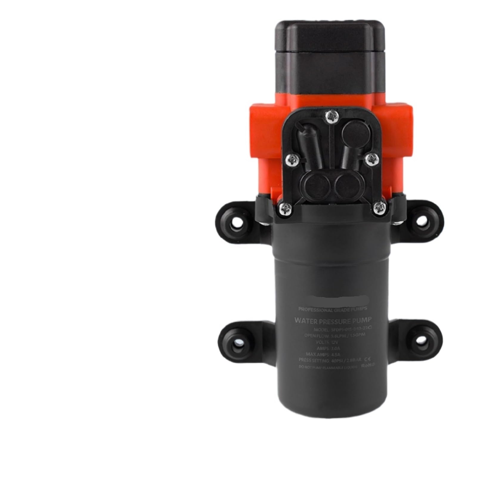Pompe à eau à membrane 23C Series 5,6 LPM 12 V 24 V CC auto-amorçante avec interrupteur de pression (raccord 12 V DC-Barb-Fitting)