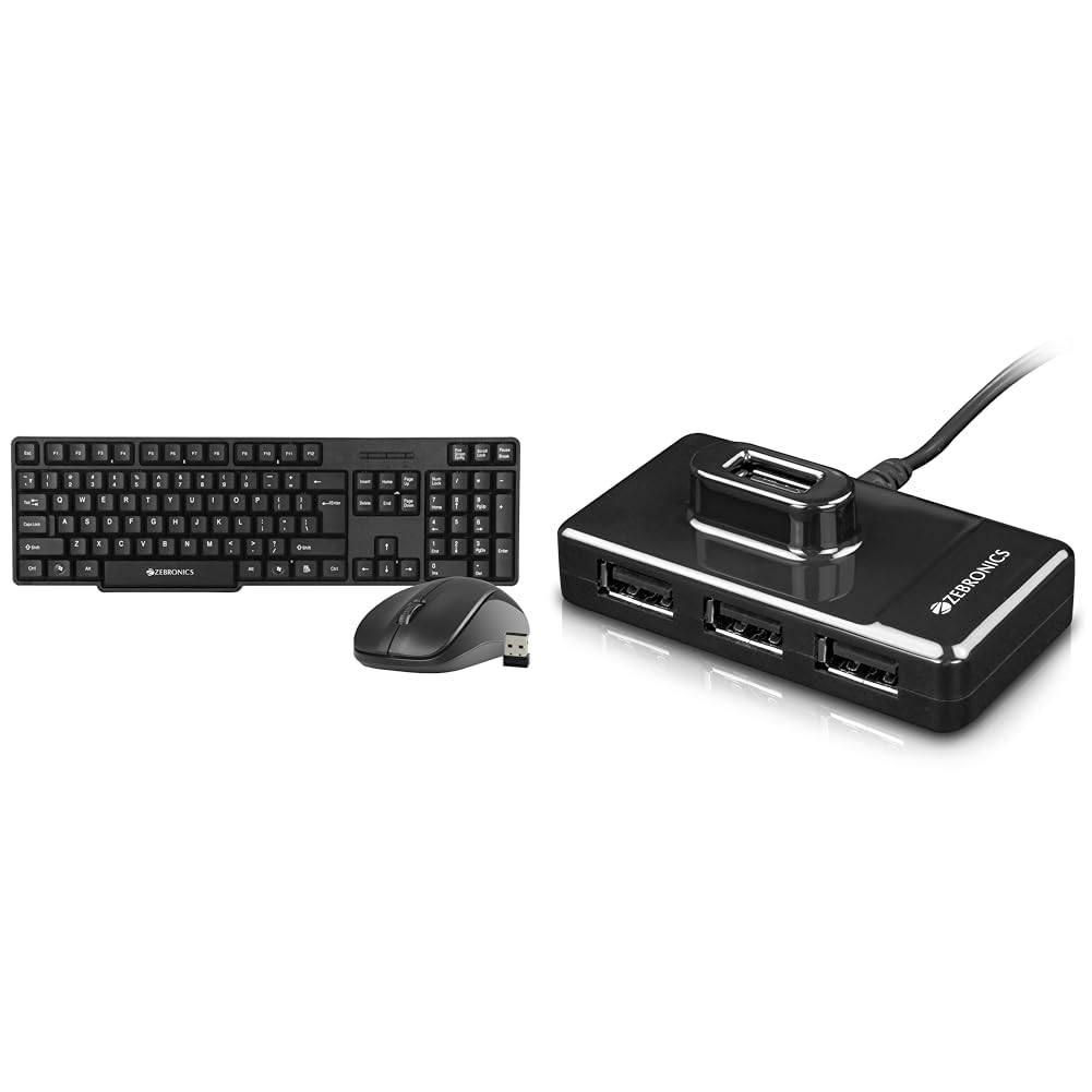 Zebronics Zeb-Companion 107 USB Wireless Keyboard and Mouse Set with Nano Receiver (Black) (B0BNZZKYKS) Amazon Price History, Amazon Price Tracker