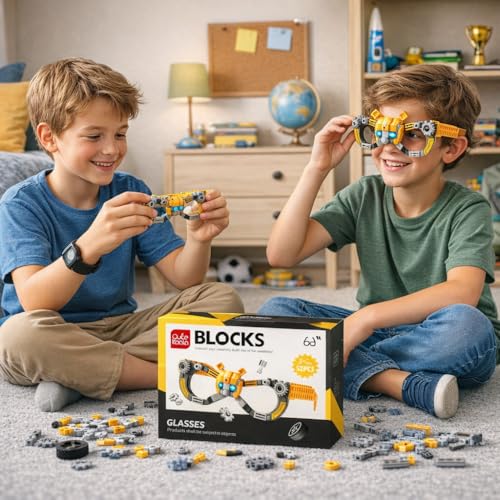 Image of Amitasha DIY Mech Robot Glass Building Block Set for Kids 6-15 Years STEM Sun Glass Assemble Construction Kit Robot Architect Model Educational Toy for Boys Girls Birthday Gift - Pack of 1