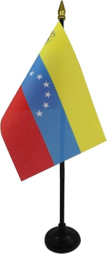 Miniatura 7 de AZ FLAG - Bandera de mesa Colombia de 4 x 6 pulgadas - Mini bandera colombiana de escritorio 100% poliéster 5.9 x 3.9 in - Cartel de oficina