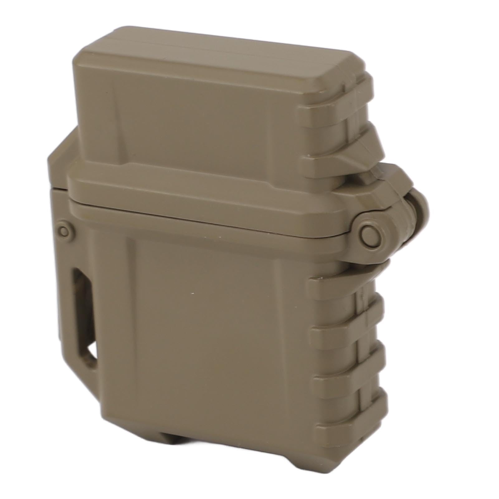 Étui à Briquet étanche Compact et Portable Construction en Nylon à Longue durée de Vie, Protection Contre l'huile, Les Rayures et la Chaleur S'enclenche sur Les Sacs Idéal pour (Khaki)