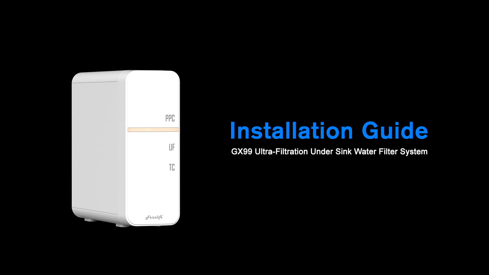 Image of Frizzlife GX99 0.01μm Ultra Filtration Under Sink Water Filter System, Reduce 99.99% Lead, Chlorine, Bad Taste & Odor, with Brushed Nickel Dedicated Faucet, No Waste Water, No Power Required, USA Tech