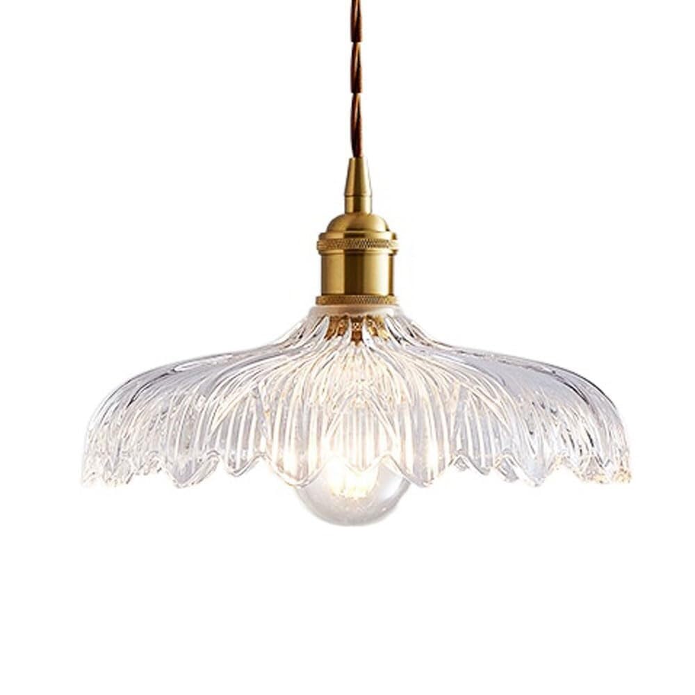 SYAXVOM Industrial Glass Pendant Lamp - E27 Screw Chandelier for Living Room, Bedroom, and Corridor Decoration