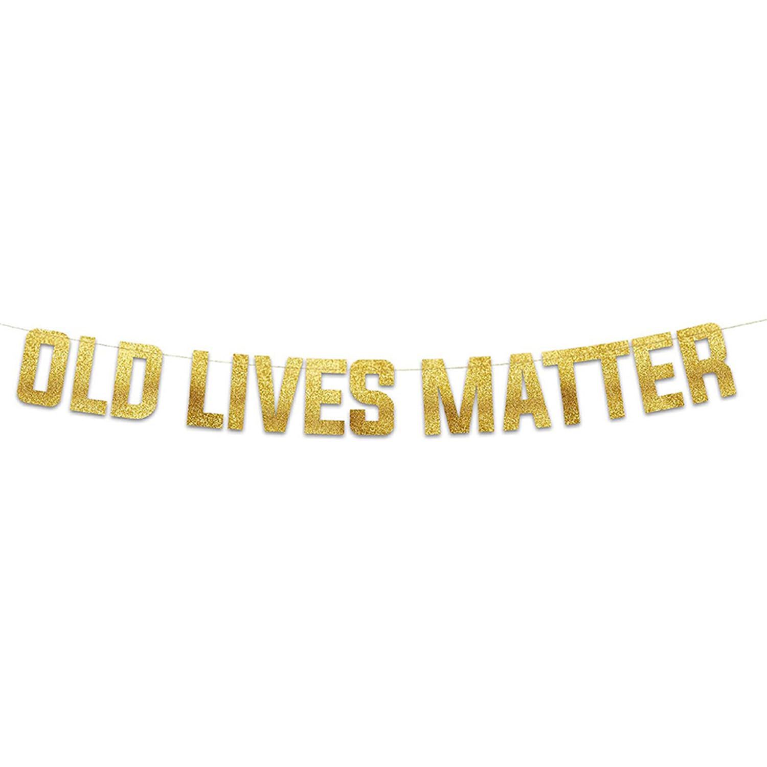 MEISH Old Lives Matter Banner Older Adults Retirement Women Men Farewell Party Decorations Photobooth Backdrop