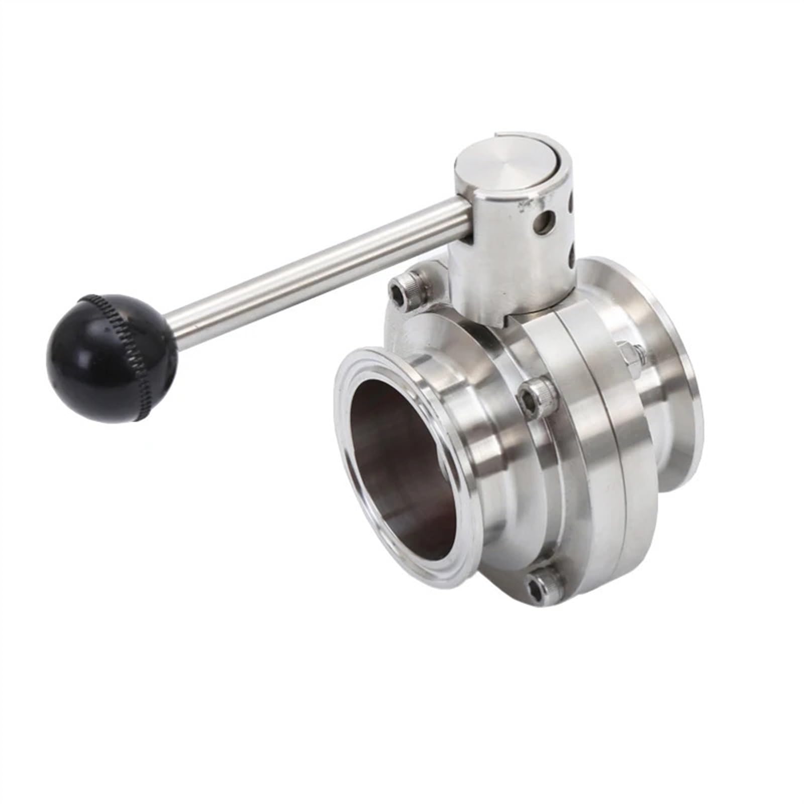 Czdiqxvf One Color 3/4"" 1"" 1-1/4"" 1-1/2"" 2"" 3'' Stainless Steel Ss304 Tri Clamp Butterfly Valve(45Mm Ferrule 64)