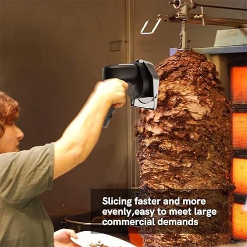 Cortadora eléctrica de kebab sin cable 80W para carne miniatura 2