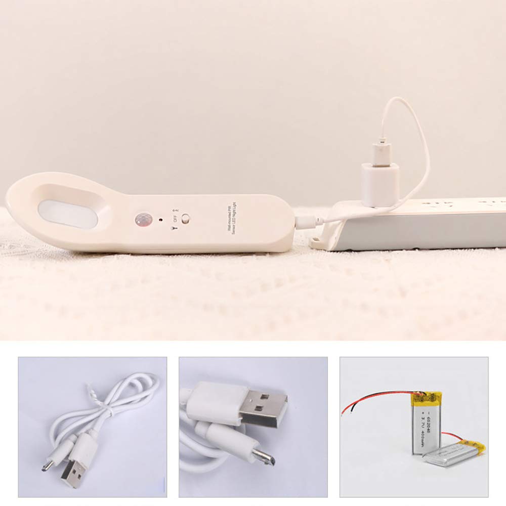 La luz del Sensor, la luz LED portátil Noche 6, una función de Litio de 1000 mAh de la batería, Carga por USB, 2 Modos de iluminación, Ahorro de energía (Paquete de 2),Rosado