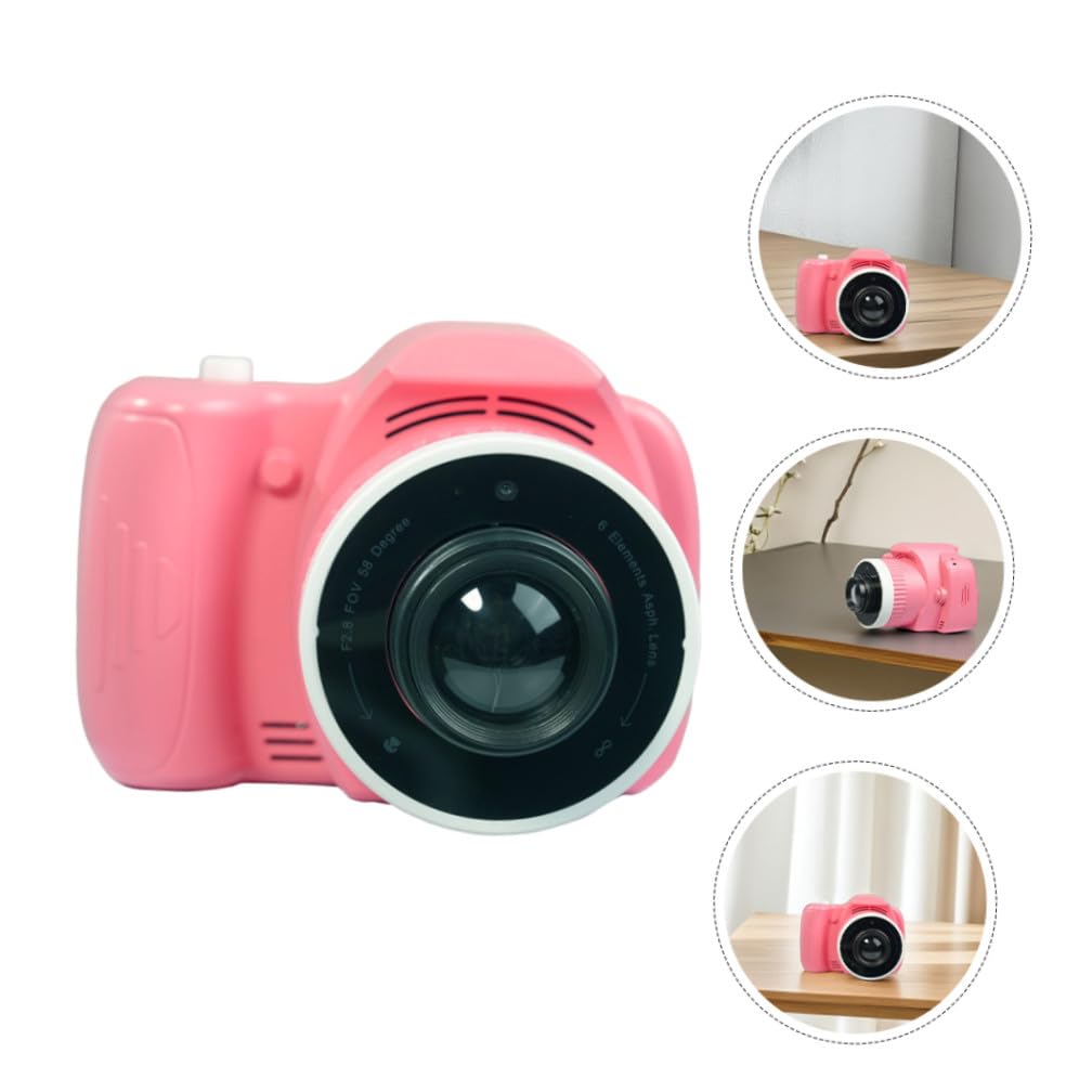 KOMBIUDA Proyector de Fotos para pequeña cámara portátil proyector portátil Camara grabación de Video para cámara de Video para Acampar electrónico Rosa