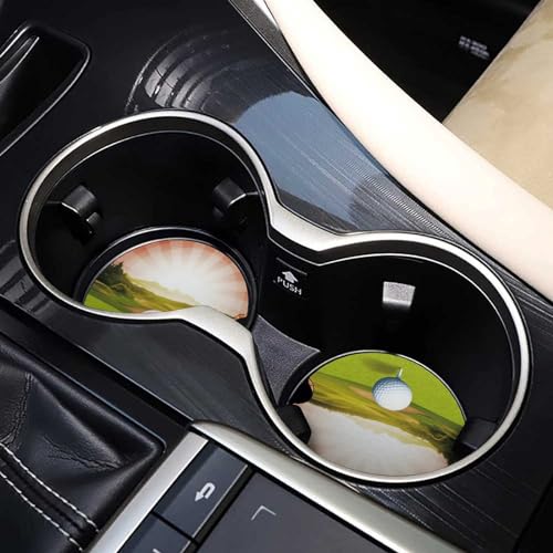 Dessous de verre antidérapants pour automobile de sport lot de 6 protections 6cm - 8