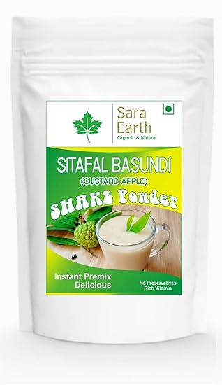 Saraearth Sitafal Basundi (Custard Apple) Shake Premix |Instant Milkshake |Ideal for Parties 200 g (pack of 2)