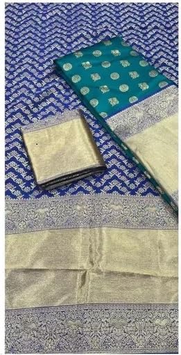 Image of ZITON ARICO MART Women's Indian Traditional Kanjivaram Silk Pure Weaving Lehenga Choli Along With Dupatta And Blouse Piece, Half Saree (Unstitched)