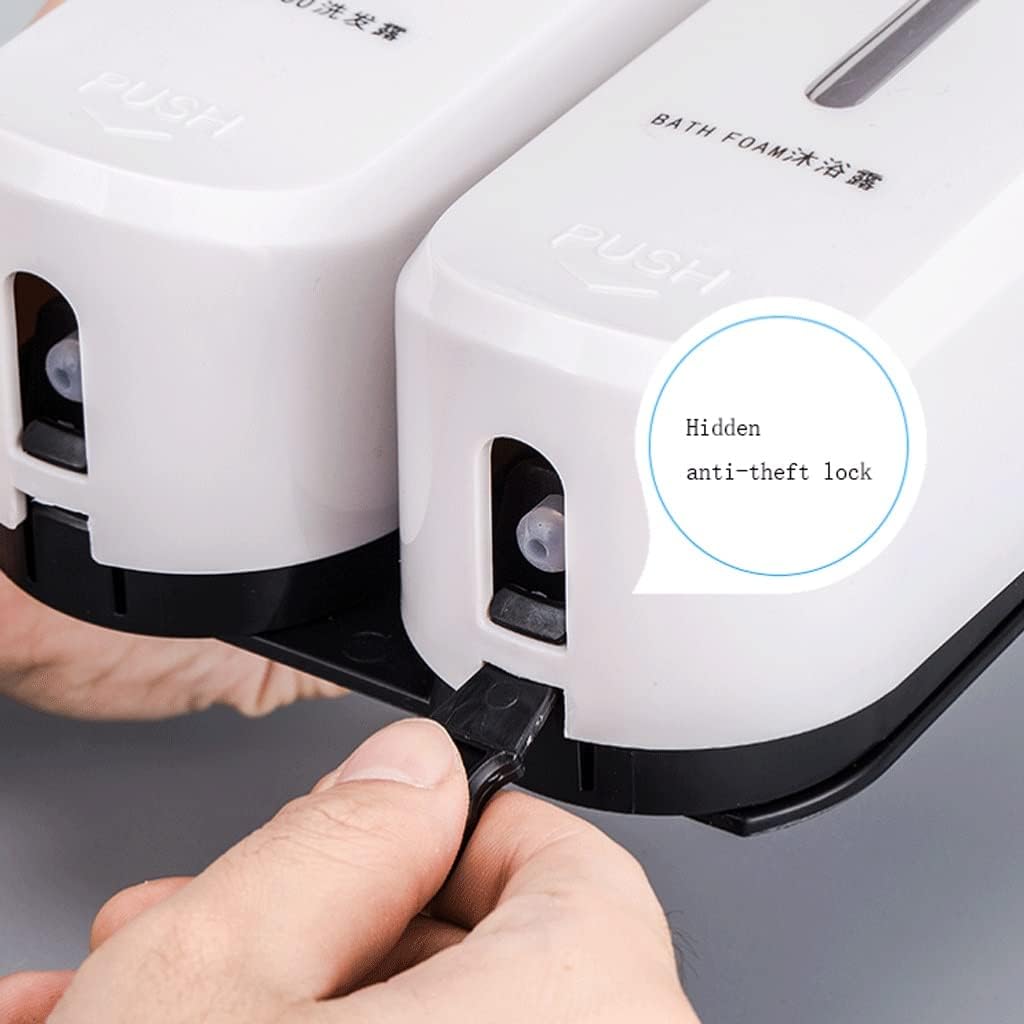 Countertop Soap Dispensers,2 Chamber Wall Mount,Manual Soap Pump Liquid Shampoo Shower Gel Lotion Dispenser Bathroom Kitchen Soap dispensers