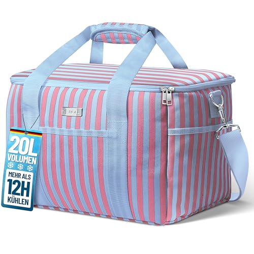 HOEL Kühltasche faltbar 20L - Isolierte Thermotasche - Lunchtasche wasserdicht & auslaufsicher - Isoliertasche für Auto ...