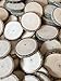 Wood Slices 20 small - 1.5" to 2" in diameter with FREE gift 25 laser engraved hearts