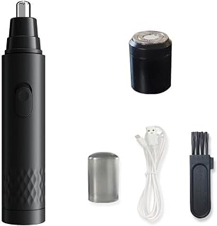 Electric Nose & Ear Hair Trimmer, Rechargeable Nose Trimmer, Women Professional Painless Nose Clipper, Eyebrow & Facial Hair Trimmer, Waterproof Battery-Operated Nose Trimmer for Men Women