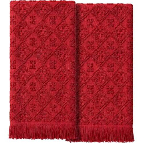 DecorRack 2 Pack Large Kitchen Towels, 16x27 inch Absorbent Dishcloths,