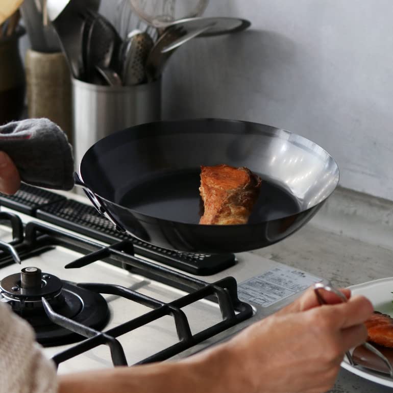 Amazon.com: Kobo Aizawa 70372 Iron Frying Pan, Black Pepper, 7.9