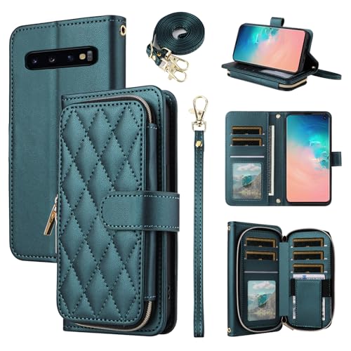 Étui en cuir luxe pour Samsung Galaxy S10 Plus avec finitions haute couture