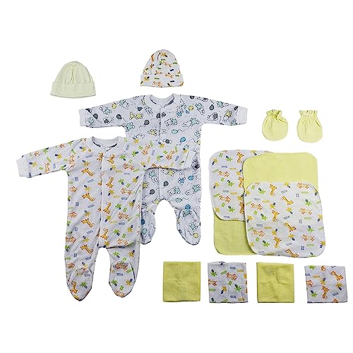 Bambini Sleep-n-Plays, Caps, Mittens and Washcloths - 14 pc Set