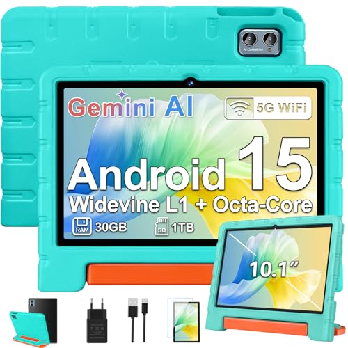 ZIOVO Tablette 10 Pouces Android 15 Tablettes, 30Go RAM+64Go ROM (TF 2To),5G WiFi Tablette,Gemini...