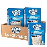 Pop-Tarts Toaster Pastries, Breakfast Foods, Kids Snacks, Frosted Blueberry (64 Count)