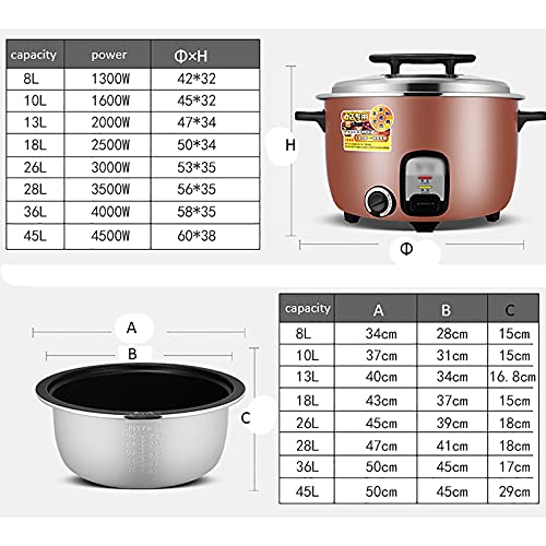 Reiskocher-Damee(8-45L) Haushalt/kommerzieller,langsamer Kocher/Isolationstopf/nicht-Stick-Topf,einstellbare Temperatur… – Bild 3