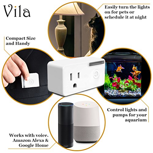 Wi-Fi Enabled Smart Plug, Compatible with Amazon Alexa and Google Home, No Hub Required, Remote Access, Voice Control, Timing Function, Additional Home Security, Saves Time and Energy - Thumbnail 2